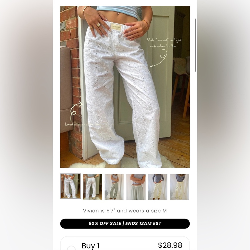 NOT AUTHENTIC Size small Studio Seven Lila lounge pants